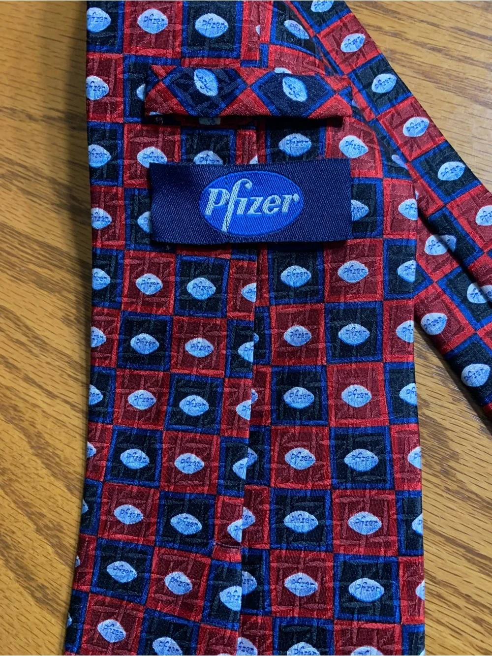 Men’s little blue pill tie.